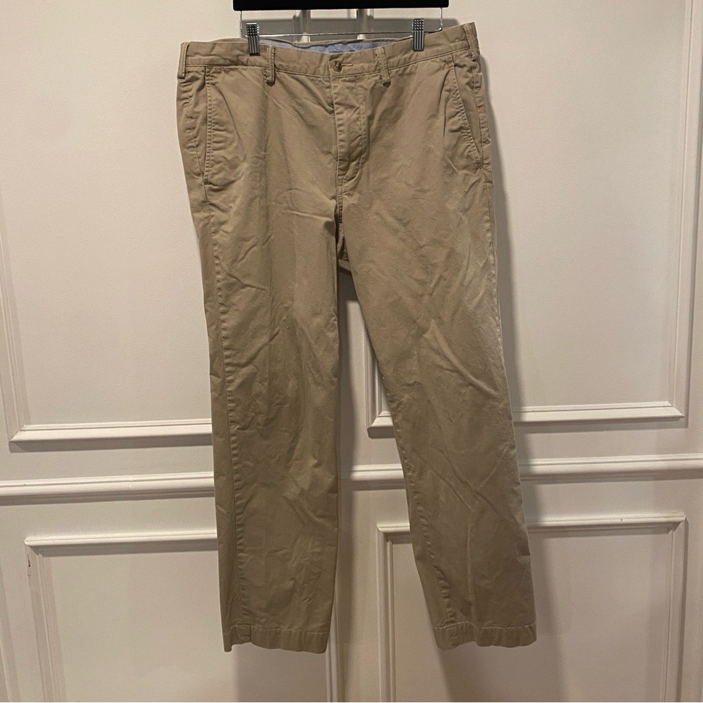 Polo Ralph Lauren Mens Tan Khaki Stretch Straight Fit Chino Pants 38x32